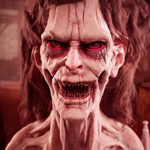 Image similar to horror animatronic, by wlop, 8 k, super detailed, octane render, vfx, super realistic, unreal engine 5