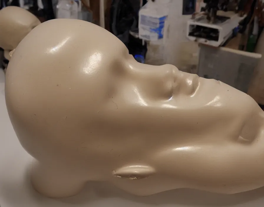 Prompt: cross section of mannequin head