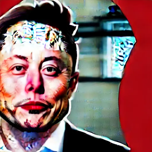 Image similar to homunculus elon musk pickled in a jar