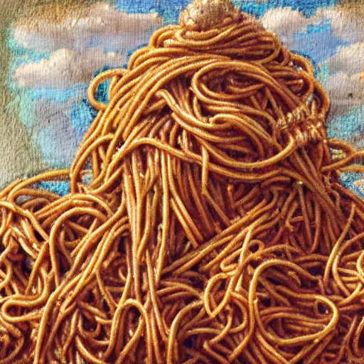 Prompt: spaghetti monster, highly detailed 8 k