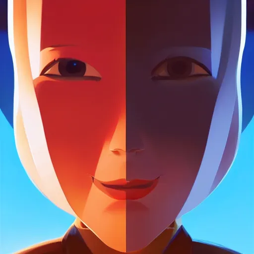 Image similar to face icon stylized minimalist the day the earth stood still 1 9 5 1, loftis, cory behance hd by jesper ejsing, by rhads, makoto shinkai and lois van baarle, ilya kuvshinov, rossdraws global illumination