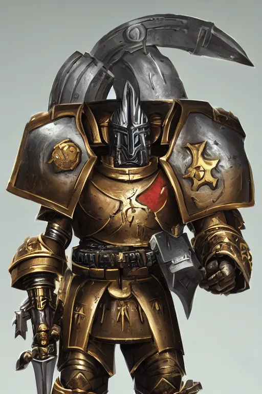 Image similar to armor portrait heros warhammer 4 0 k horus heresy fanart - the primarchs emperor by johannes helgeson animated with vfx concept artist & illustrator global illumination ray tracing hdr fanart arstation zbrush central hardmesh 8 k octane renderer comics stylized