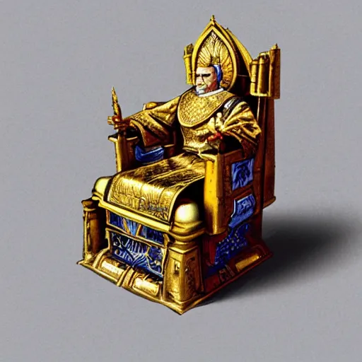 Image similar to illustration. the emperor on his golden throne 4 0 k