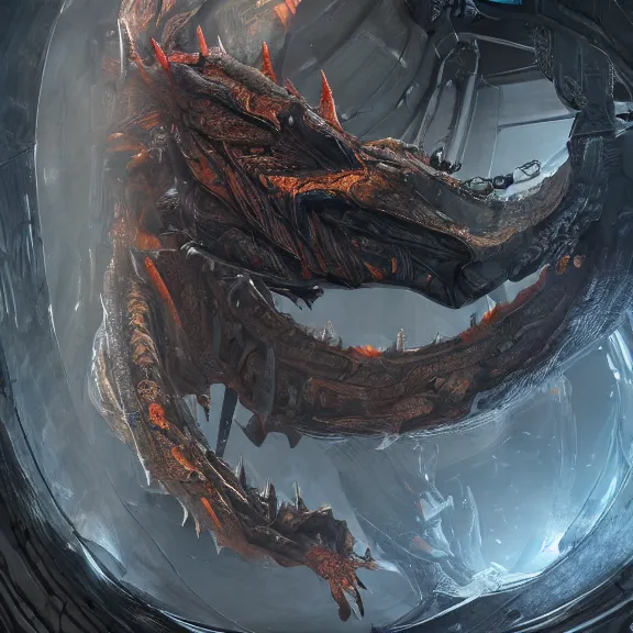 Image similar to interior shot of a robot dragon stomach, the stomach lining synthetic and wrinkly, acid pooling inside, cavernous, food pov, micro pov, prey pov, vore, dragon vore, digital art, pov furry art, anthro art, furry, warframe art, high quality, 8k 3D realistic, macro art, micro art, dragon art, Furaffinity, Deviantart, Eka's Portal, G6