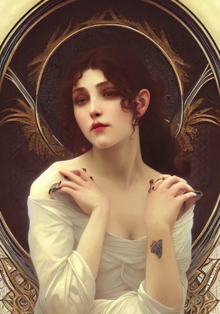 Prompt: vampir, intricate, elegant, highly detailed, digital painting, artstation, concept art, smooth, sharp focus, illustration, art by artgerm and greg rutkowski and alphonse mucha and william - adolphe bouguereau