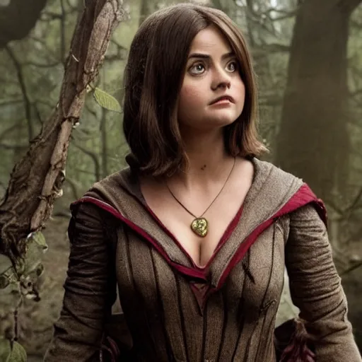 Prompt: jenna coleman as a wood elf