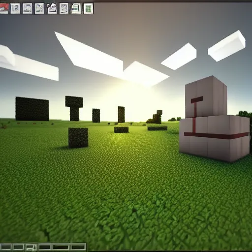 Image similar to HD minecraft animation, cinema4d