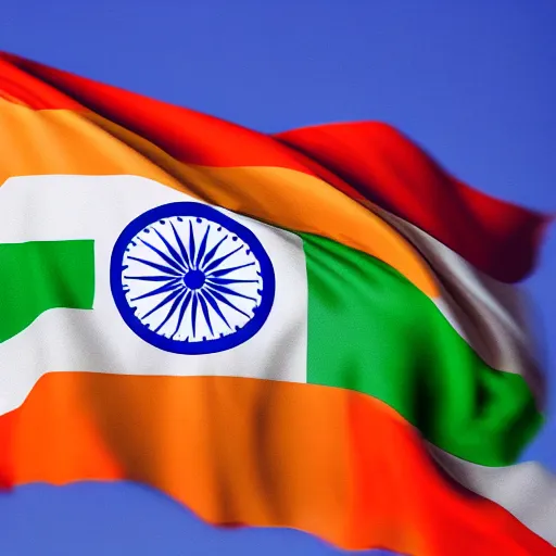 Prompt: 35mm photograph of Indian Flag, Aesthetic