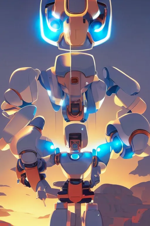 Image similar to metabots medabots medarotto medarot robot minimalist comics, behance hd by jesper ejsing, by rhads, makoto shinkai and lois van baarle, ilya kuvshinov, rossdraws global illumination ray tracing hdr radiating a glowing aura