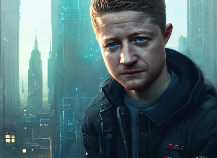 Prompt: highly detailed portrait of ben mckenzie, in detroit : become human, stephen bliss, unreal engine, fantasy art by greg rutkowski, loish, rhads, ferdinand knab, makoto shinkai and lois van baarle, ilya kuvshinov, rossdraws, tom bagshaw, global illumination, radiant light, detailed and intricate environment