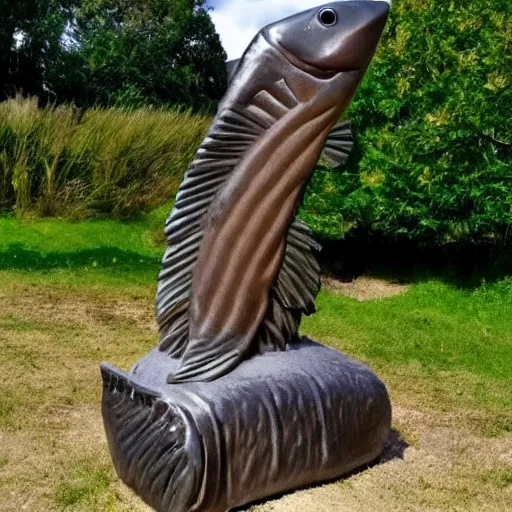 Image similar to fish, but it is a beautiful statue