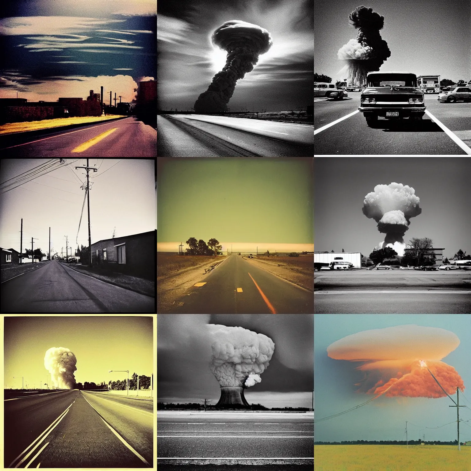 Prompt: “nuclear explosion, in style of william eggleston”