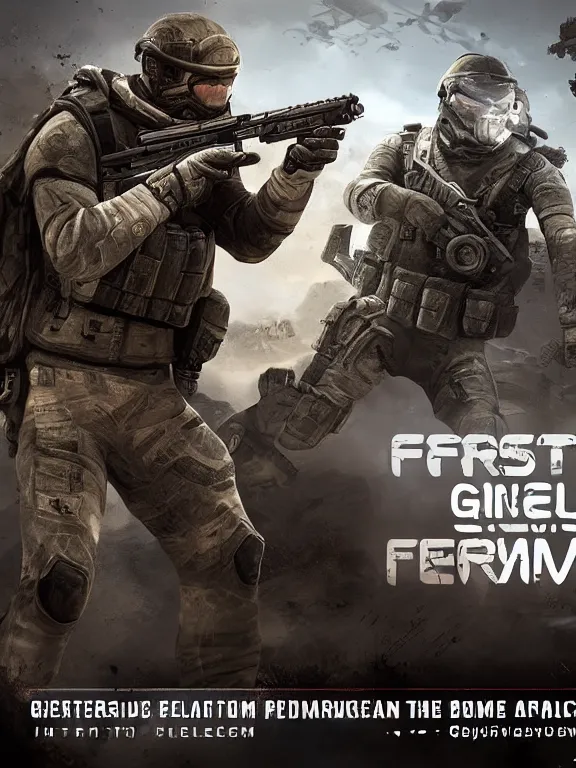 Image similar to generic first person shooter video game box art