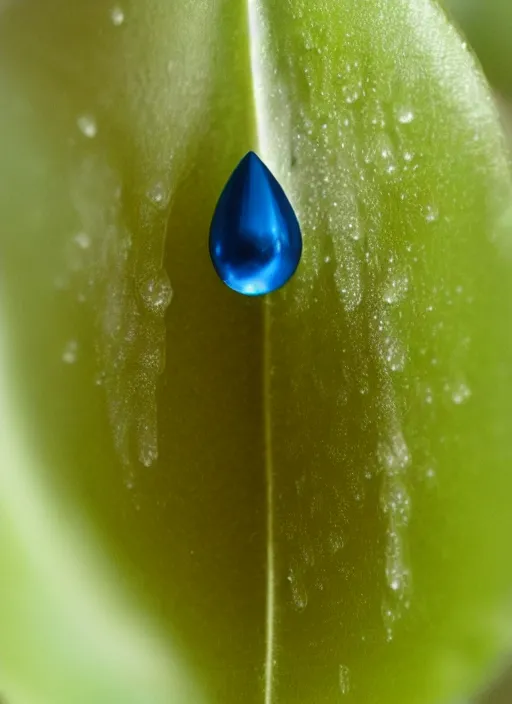 Image similar to portrait of a stunningly beautiful water drop, pixel perfect