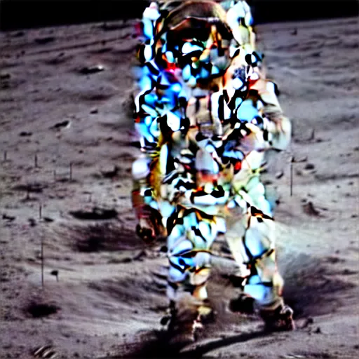 Prompt: joe biden taking a cute selfie on the moon