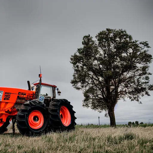 Image similar to neon badger spoon tractor, canon eos r 3, f / 1. 4, iso 2 0 0, 1 / 1 6 0 s, 8 k, raw, unedited, symmetrical balance, wide angle