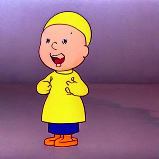 Image similar to a still of caillou in a tex avery cartoon ( 1 9 5 6 )