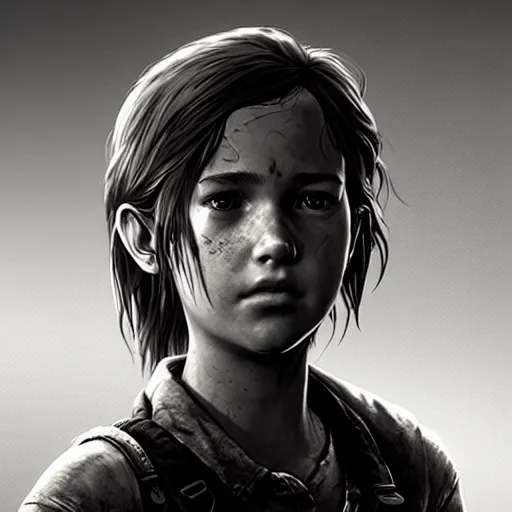 Image similar to portrait of Ellie from the last of us 2013 ,digital art,photorealistoc,art by greg rutkowski,hyperdetailed,western comic style,comic,comic style,sharp lineart,professional lighting,deviantart,artstation,trevor henderson,rossdtaws,cinematic,dramatic