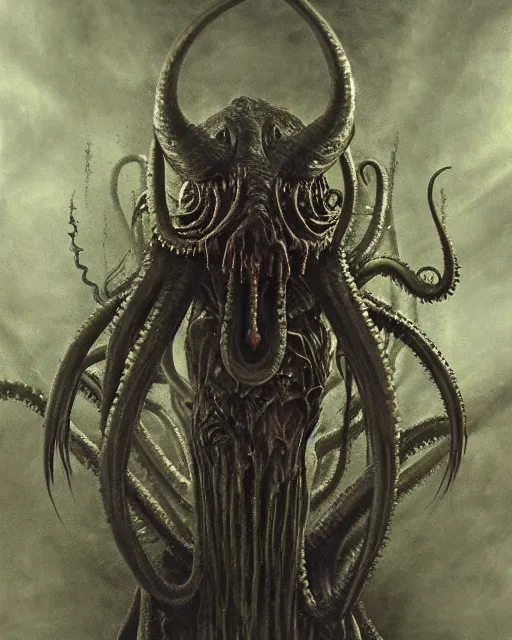 Prompt: gruesome creature with long tentacles and crazy eyes all over its body, midnight fog - mist!, dark oil painting colors, realism, cinematic lighting, various refining methods, micro macro autofocus, ultra definition, award winning photo, photograph by ghostwave - gammell - giger - shadowlord