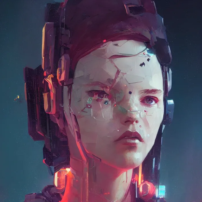 Image similar to a beautiful portrait painting of a cyberpunk girl by sergey kolesov and pascal blanche and sachin teng and greg rutkowski, in style of colorful comic. symmetry, hyper detailed. octanev render. trending on artstation