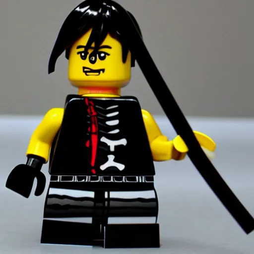 Prompt: a lego of samurai kenshin jimura del anime samurai x