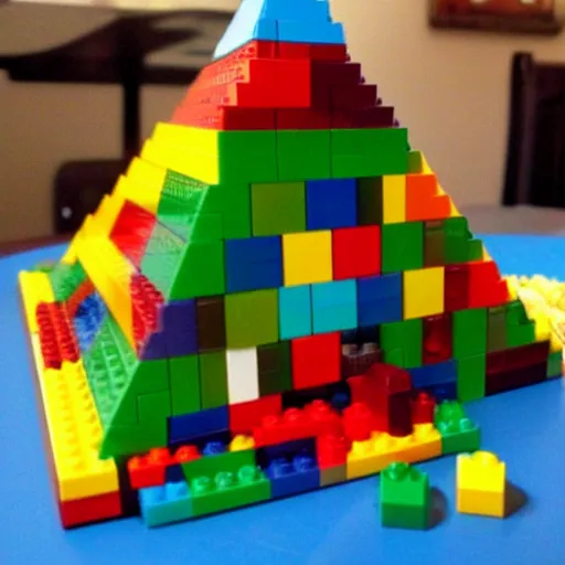 Image similar to pyramid made out of lego