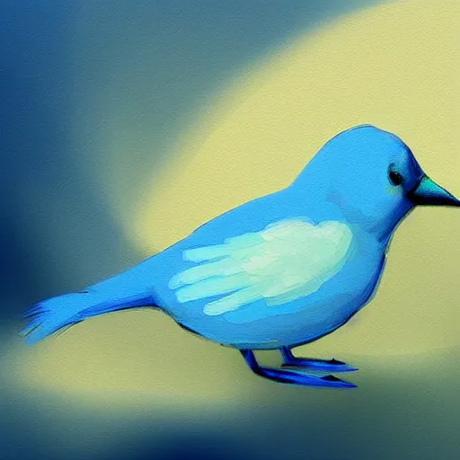 Prompt: ! dream blue twitter bird giving the middle finger, digital art, artstation, patrick faulwatter