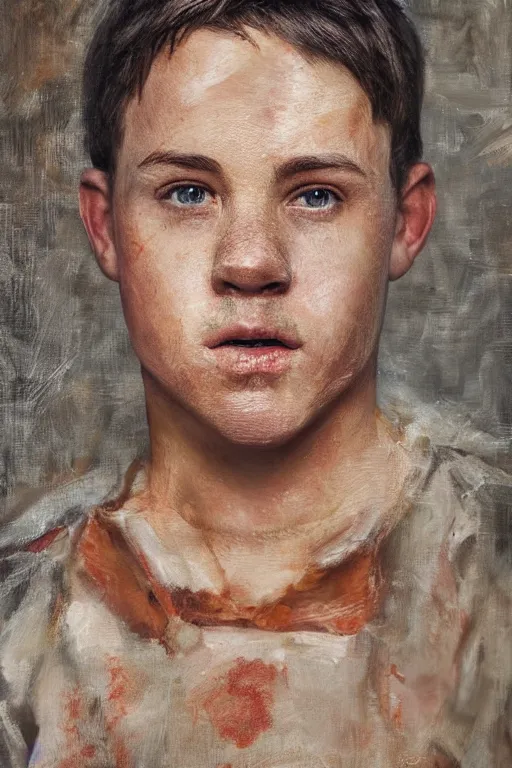 Image similar to channing tatums face as a tater tot, oil on canvas, intricate, portrait, 8 k highly professionally detailed, hdr, cgsociety