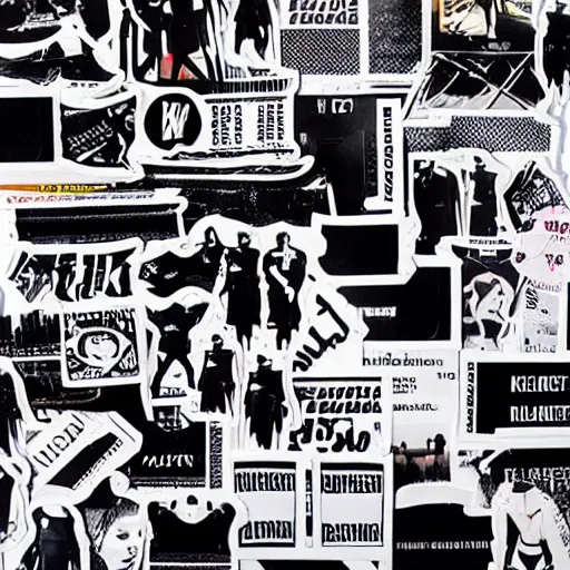 Image similar to black on white vetements graphic design stickers in style of david rudnick, eric hu, y 2 k, brutalism