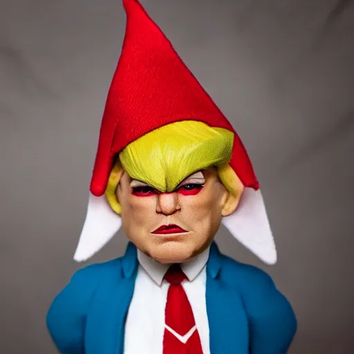 Image similar to a fantasy elf that looks like donald trump, photo shoot