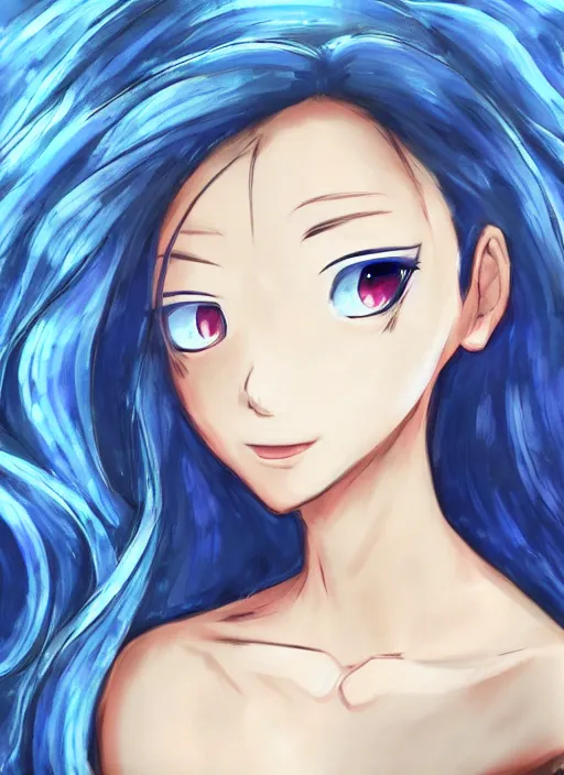 Image similar to portrait of a stunningly beautiful water drop, art by aioeiueioaeoaieuaieuao