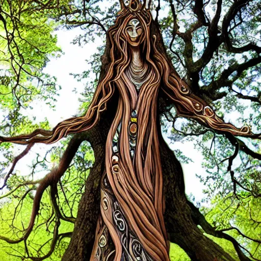 Prompt: tree spirit earth goddess