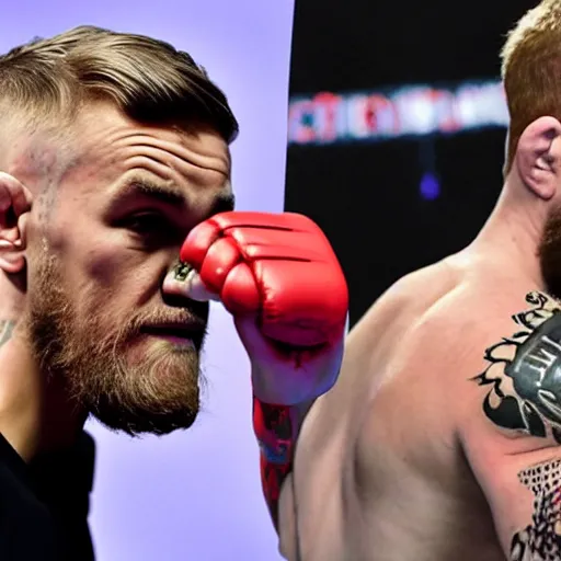 Image similar to justin bieber vs conor mcgregor