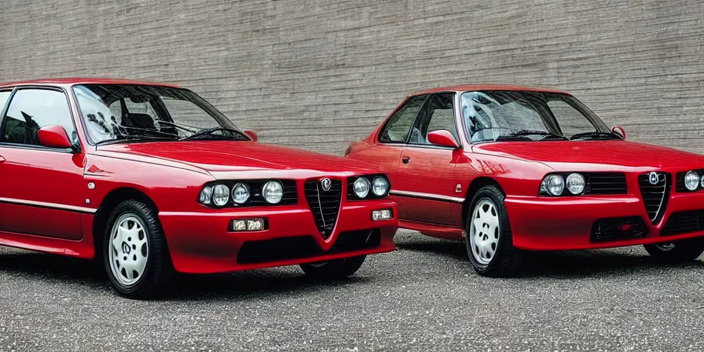 Prompt: “1990s Alfa Romeo Giulia Quadrifoglio”