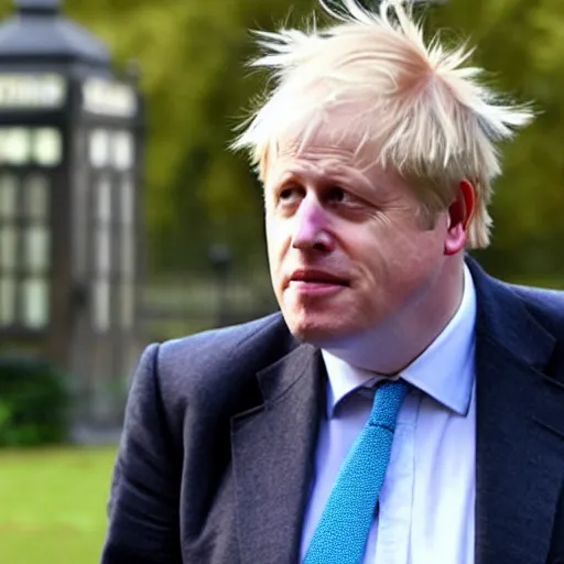 Image similar to Boris Johnson as the 10th Doctor