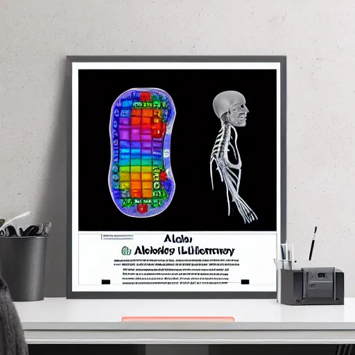 Image similar to highly detailed labeled medical anatomy poster of an abelton push MIDI pad controller