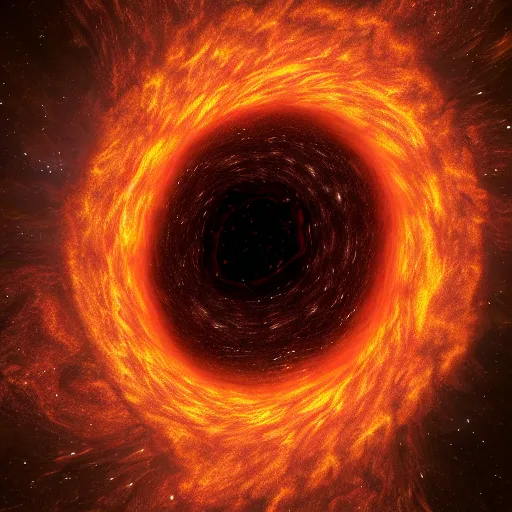 Image similar to gravitational galactic maelstrom, fire, vray