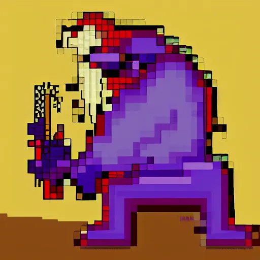 Prompt: a beautiful pixel art of a monster
