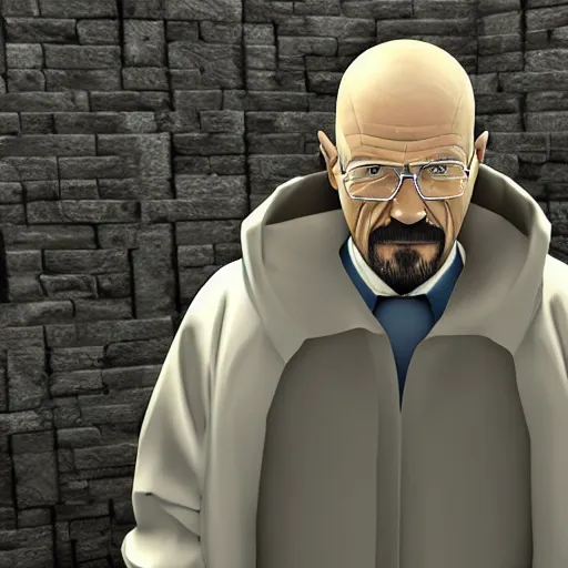 Prompt: walter white in valorant, fps, screenshot