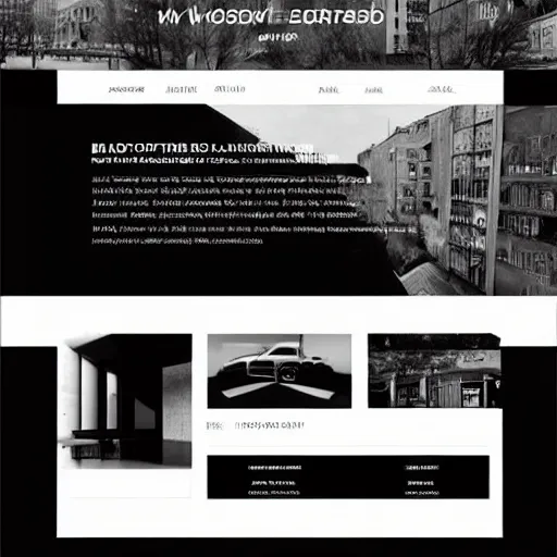 Image similar to black on white webdesign in style of eric hu, y 2 k, brutalism, acid, techno