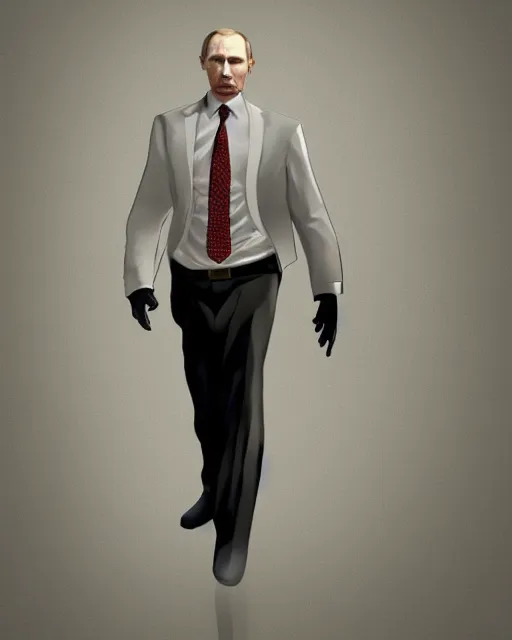 Prompt: a full body shot of vladimir putin in gta 4, gta 4 loading screen artwork, highly detailed, trending on artstationhq