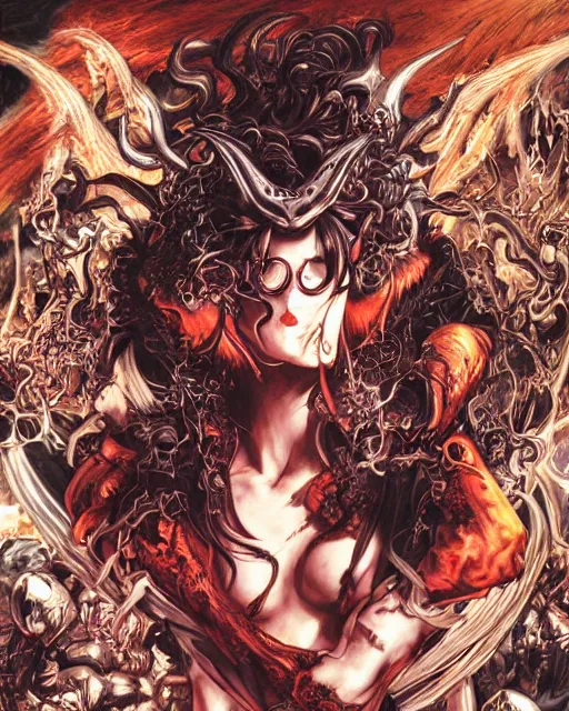 Image similar to devil by ayami kojima, hd, hyper detailed, 4 k