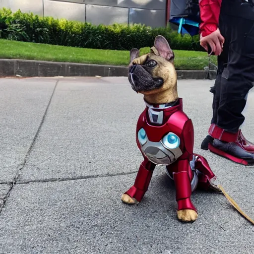 Image similar to ironman as a dog