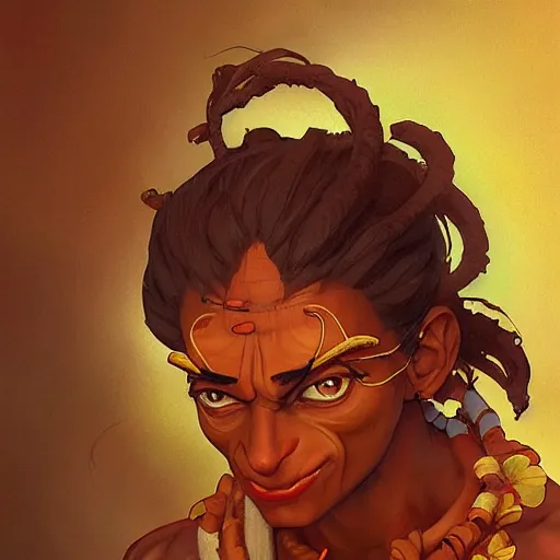 Prompt: apu as dhalsim from street fighter, 4 k, ultra realistic, detailed focused art by artgerm and greg rutkowski and alphonse mucha
