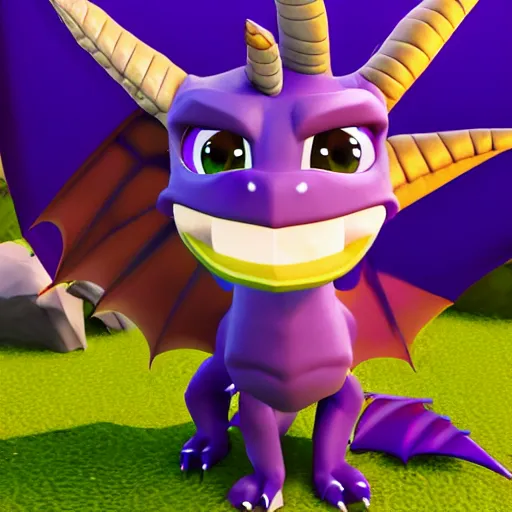 Image similar to Spyro the Dragon, cute, 3D render