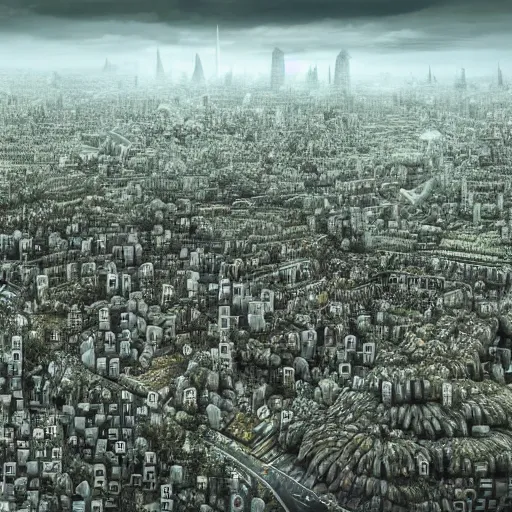 Image similar to city made out of mushroom housing, realistic, hdr, hdd, clear image,