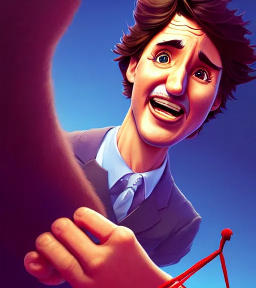 Image similar to justin trudeau as string puppet!, loftis, jesper ejsing, by rhads, makoto shinkai and lois van baarle, ilya kuvshinov, rossdraws, global illumination