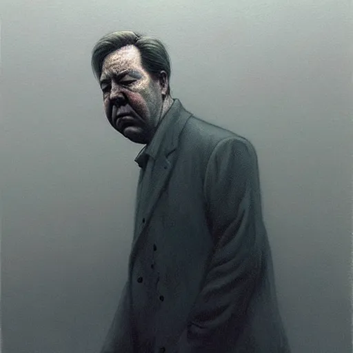 Image similar to concept portrait of bill hicks smoking, dark atmosphere, lovecraftian setting, lynchian atmosphere, film noir, concept art, art by kuvshinov ilya and zdislav beksinski and wayne barlowe