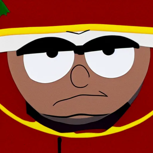 Image similar to South Park Cartman in real life, 3d, blender, photorealistic