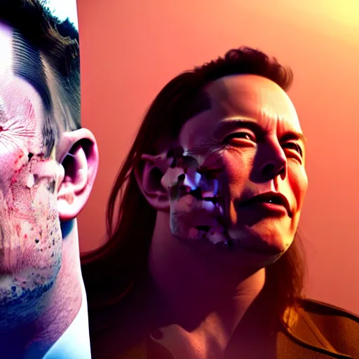 Prompt: elon musk with very long pair of golden tusks growing out of his cheeks 8 k ultra realistic, award winning, unreal engine 5, masterpiece, atmosphere glow, hyperrealistic, focused, extreme details, cinematic